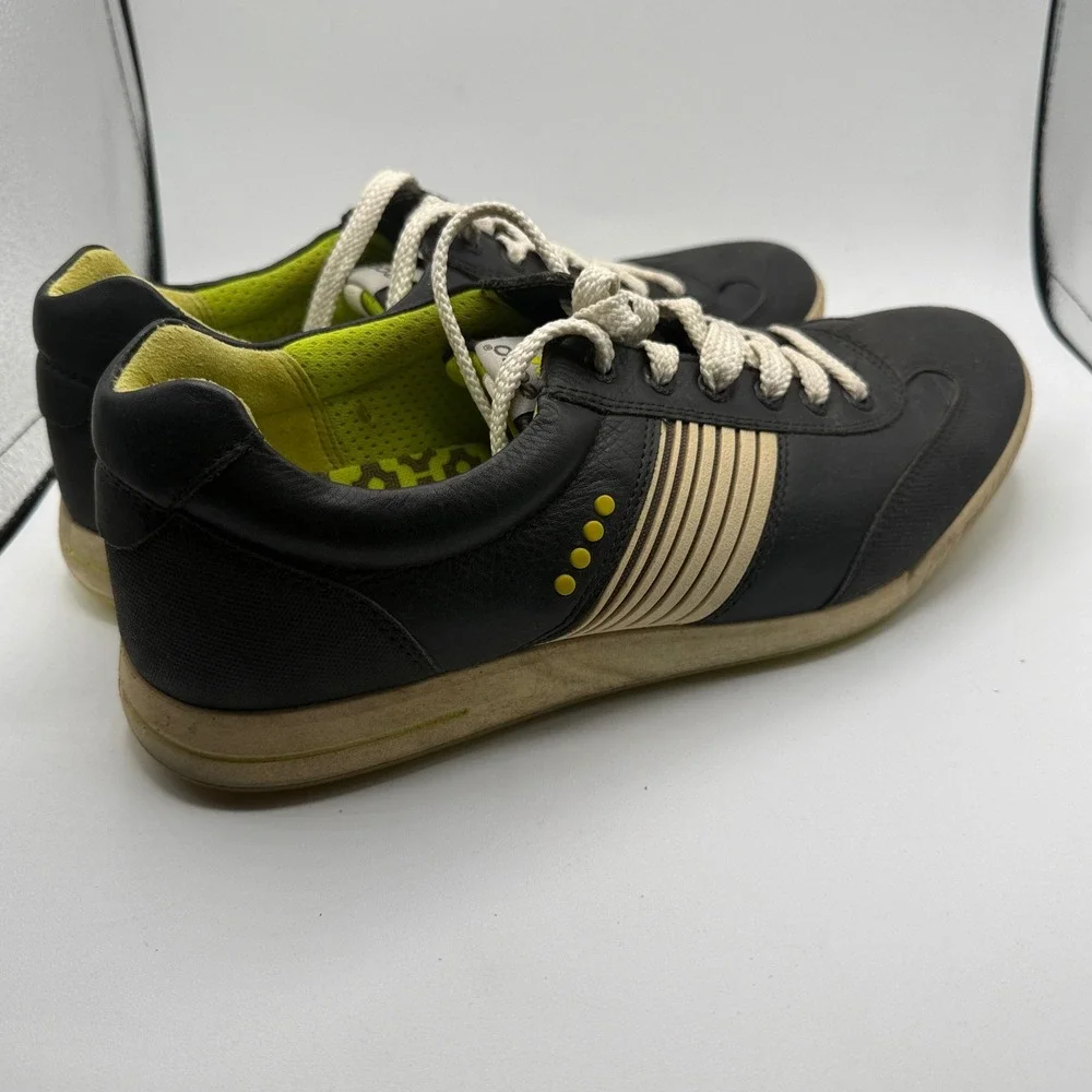 ECCO Biom Hybrid Black Leather Golf Shoes Mens EU 42 US 8-8.5 Hydromax Spikeless
